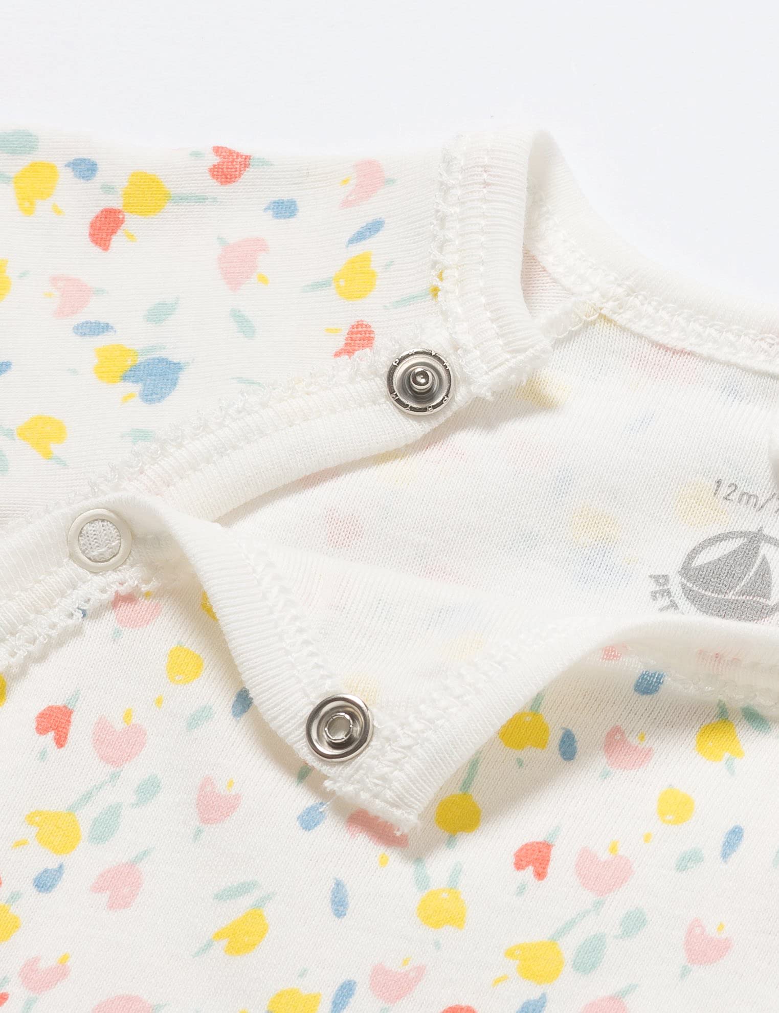 Petit Bateau Baby - Mädchen A00AA01 Nachthemd, Marshmallow/Multico, 3 Mois