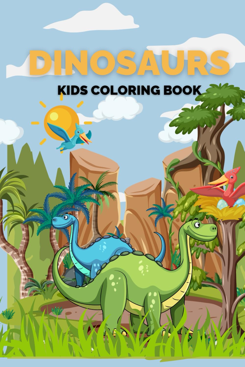 Dinosaur Colouring Book for Kids - Colouring Activity Book - Gift to children for painting, drawing and colouring - Age 2