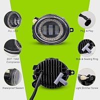 TOPTHAN LED Ködlámpa BMW E46 3-as Sorozathoz (320i 323i 325i 325xi 330i 330xi M3) - Sport Csomagos Modellekhez - Vízmentes Első Ködlámpa Sze 3