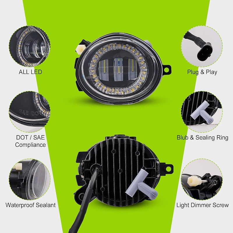 TOPTHAN LED Ködlámpa BMW E46 3-as Sorozathoz (320i 323i 325i 325xi 330i 330xi M3) - Sport Csomagos Modellekhez - Vízmentes Első Ködlámpa Sze