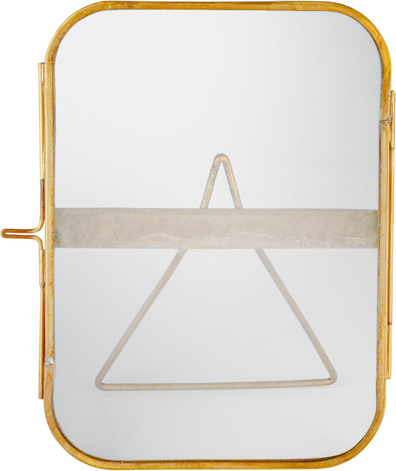 Creative Co-Op Elegant Brass and Glass Rectangular Photo Frame, Brass Color