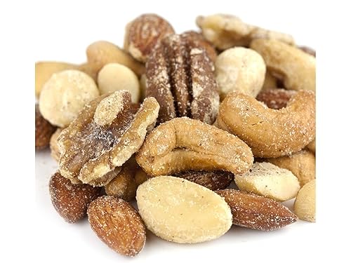 Miniatura 3 de Nueces mezcladas recién tostadas con sal marina (2 libras) – Una deliciosa mezcla de nueces de macadamia, anacardos, nueces de Brasil, almendras,