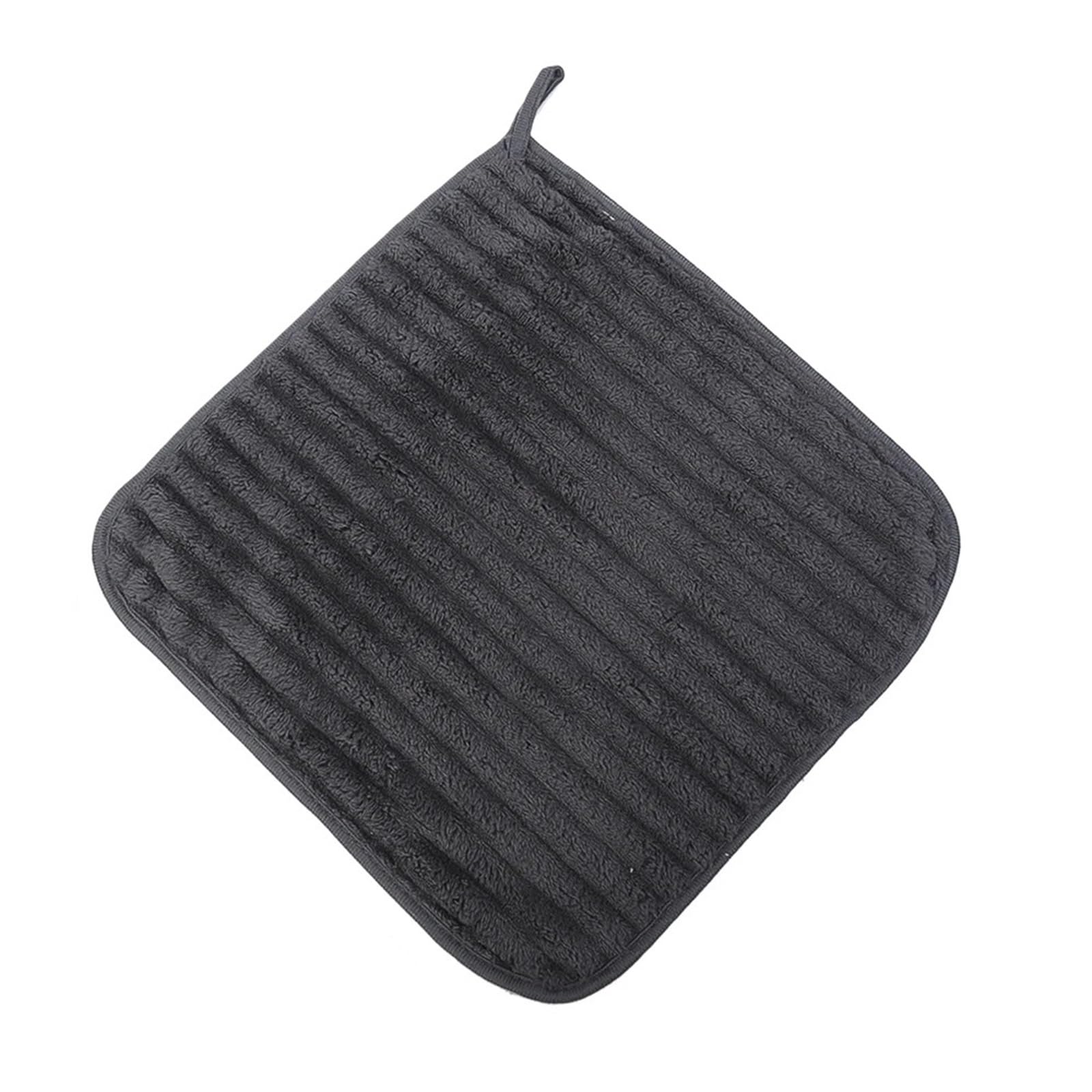FGUJSUR Hand Towels Coral Fleece Hand-Wiping Towel Thickened Absorbent Hangable Enduring Soft Handkerchief Kitchen Washing Dishes(Black)