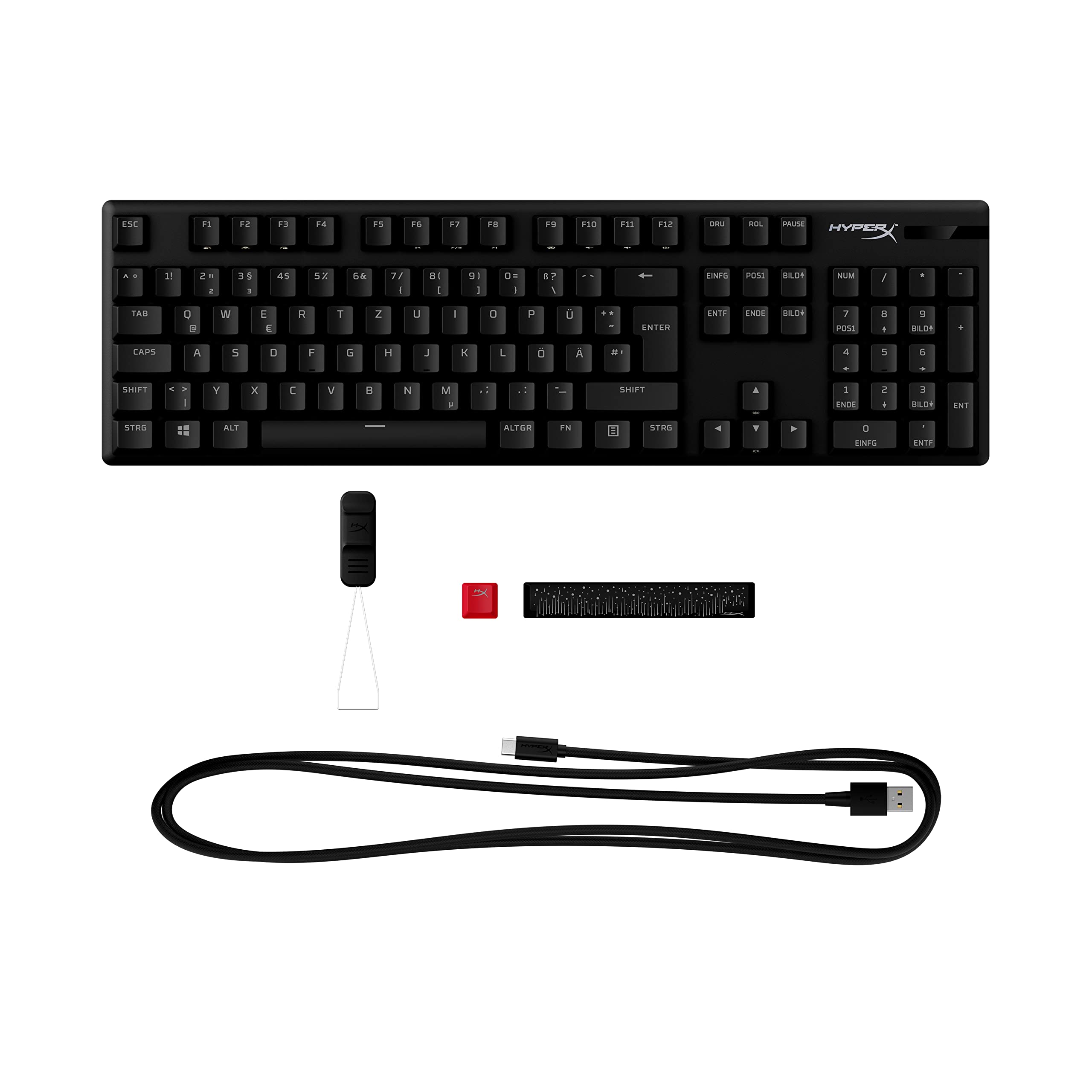 HyperX Alloy Origins PBT – mechaniczna klawiatura do gier, nasadki klawiszy PBT, klawisze RGB, HyperX mechaniczne przełączniki, przełączniki, kompaktowa, przenośna, wytrzymała obudowa aluminiowa,