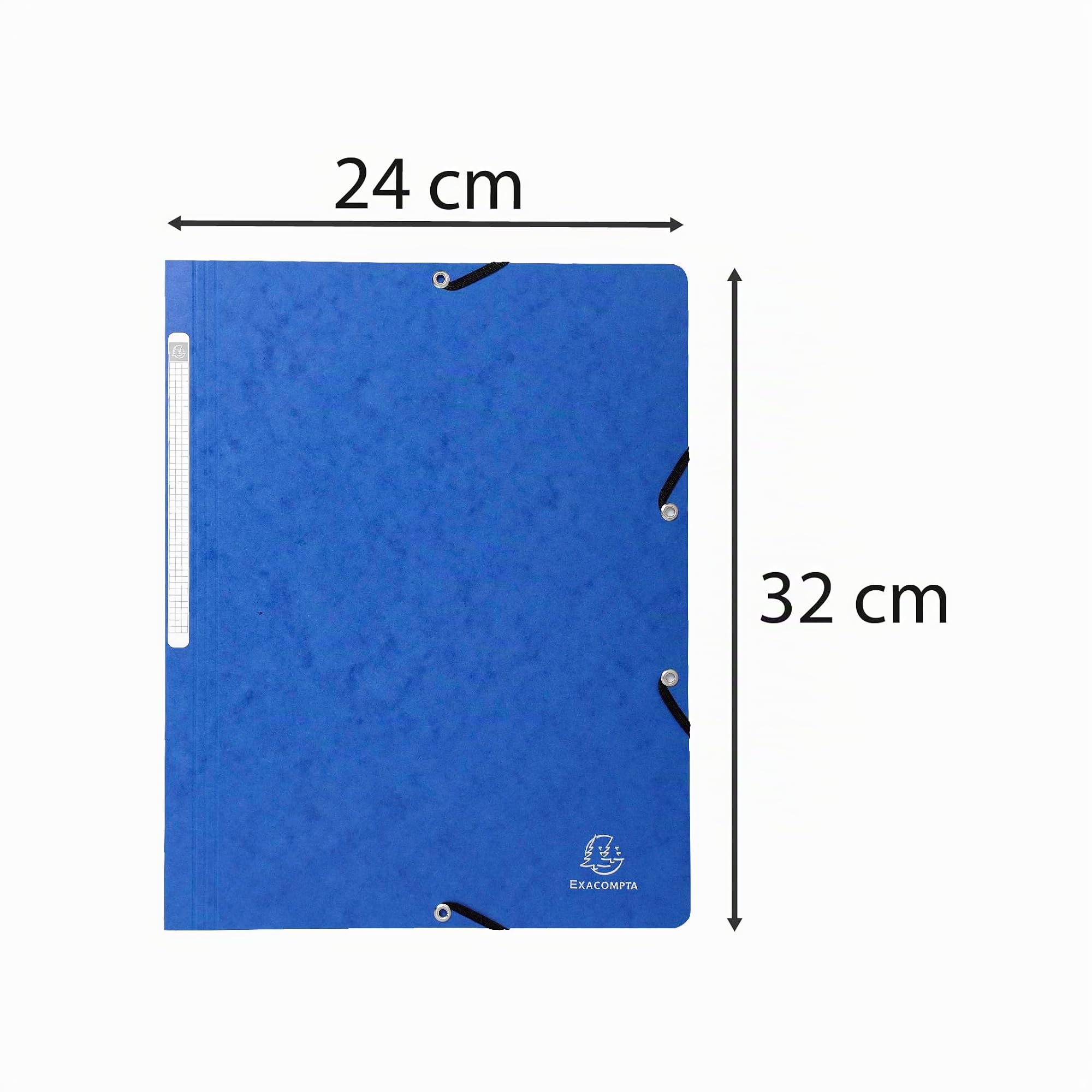 Exacompta - Réf. 5520E - Carton de 50 chemises à élastiques sans rabat - pochettes en carte lustrée 400 g/m² - dimensions 24 x 32 cm pour documents au format A4-5 couleurs assorties