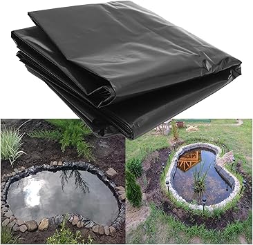 Image NEFSO Heavy Duty Pond Liner Large Pond Liner Heavy Duty Flexible HDPE Impermeable 0.2mm Pool Underlay (Color : Black, Size : 9x20m) (Black 9x20m) Image NEFSO Heavy Duty Pond Liner Large Pond Liner Heavy Duty Flexible HDPE Impermeable 0.2mm Pool Underlay (Color : Black, Size : 9x20m) (Black 9x20m)