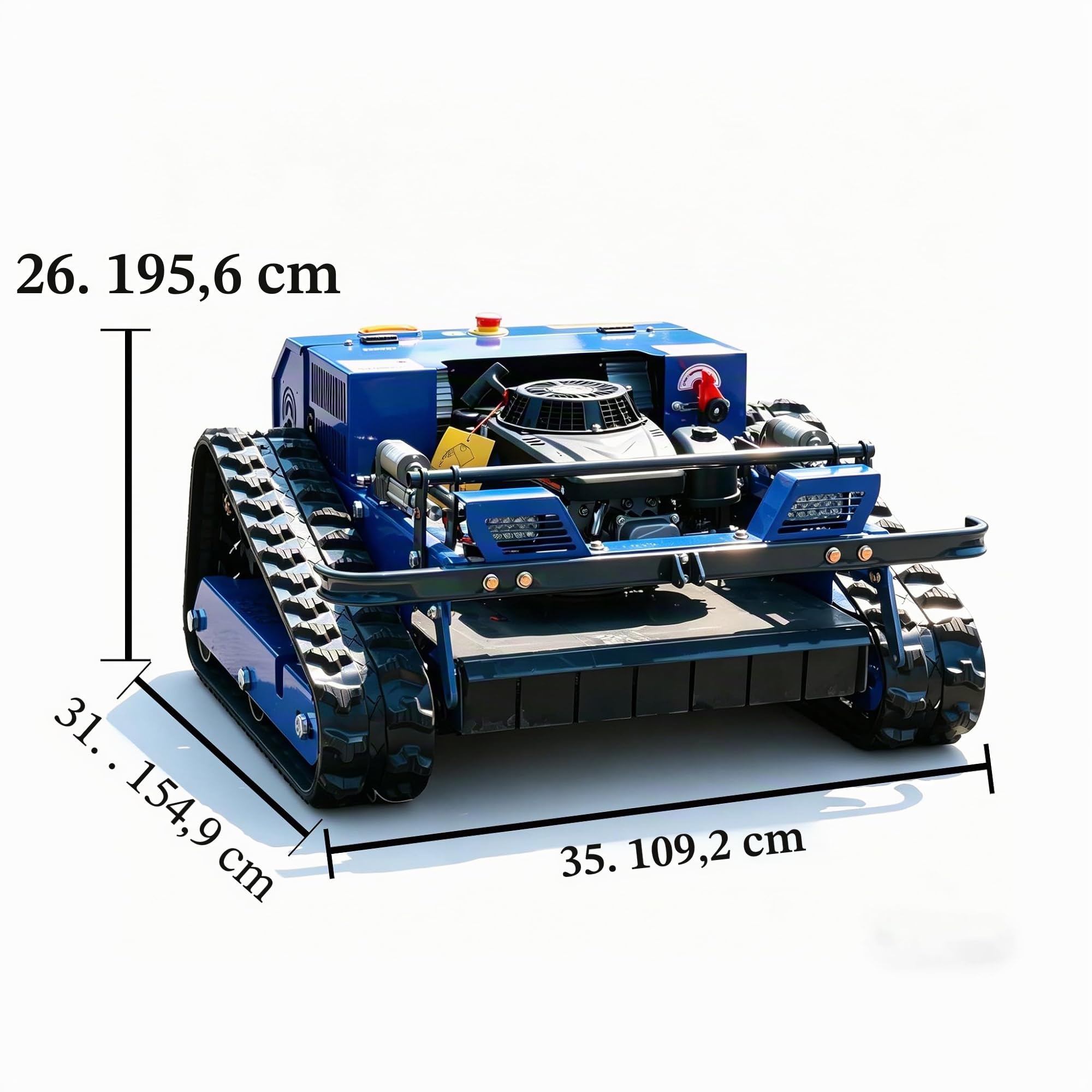 Tosaerba radiocomandato 4WD, altezza di taglio 2 – 15 cm – robot tosaerba 100% pendenza (45°) – (modèle avec)