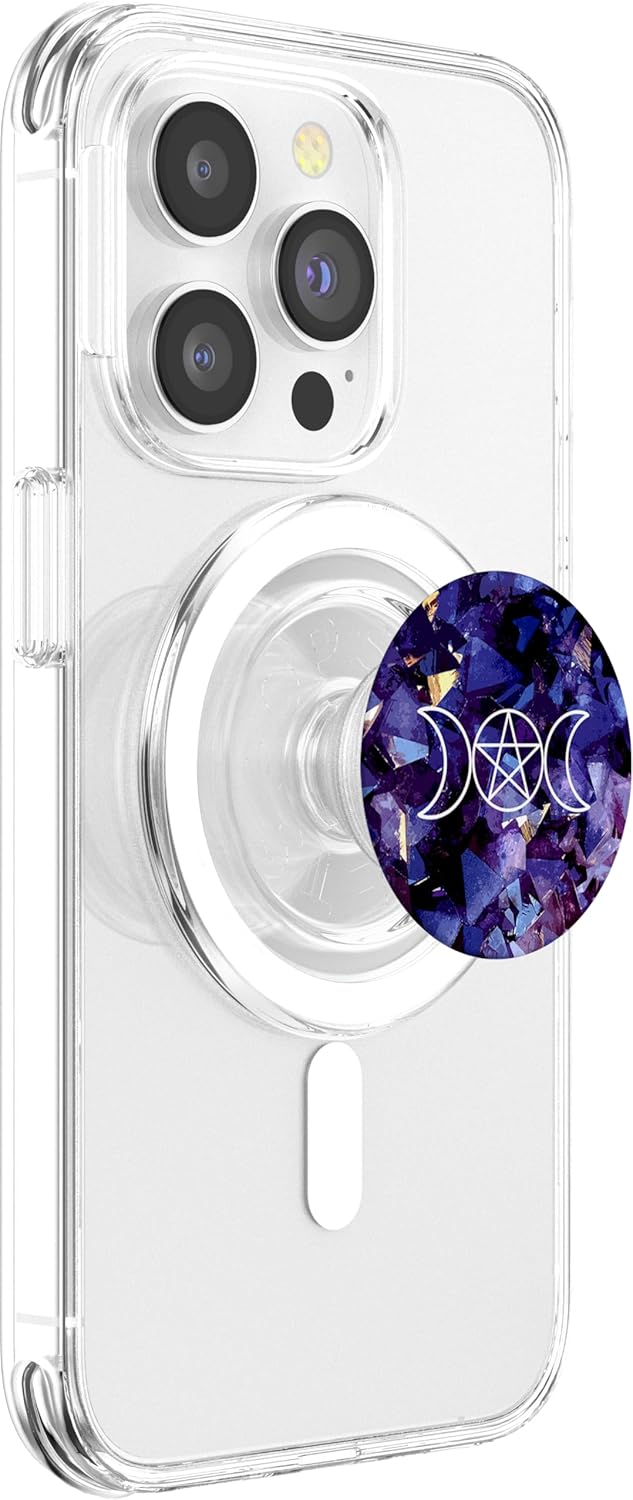 BoredKoalas Wicca Moon Symbol Vintage Pagan Witchcraft Witch Wiccan PopSockets PopGrip for MagSafe iPhones with MagSafe, other smartphones with a compatible case