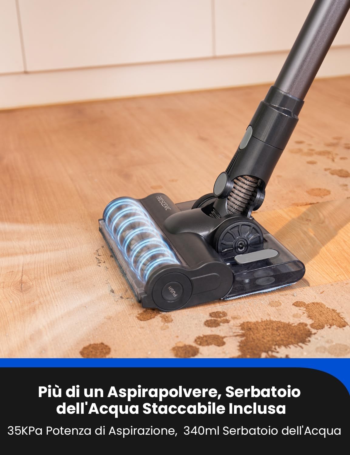 Proscenic P11 Mopping Aspirapolvere Senza Fili Lavapavimenti Potente/Leggero 35Kpa/430ml Serbatoio dell’Acuqa, Autonomia 50 Minuti, Scopa Elettrica 4 Spazzole,LED Display, Pavimenti/Animali Domestici Proscenic P11 Mopping Aspirapolvere Senza Fili Lavapavimenti Potente/Leggero 35Kpa/430ml Serbatoio dell’Acuqa, Autonomia 50 Minuti, Scopa Elettrica 4 Spazzole,LED Display, Pavimenti/Animali Domestici