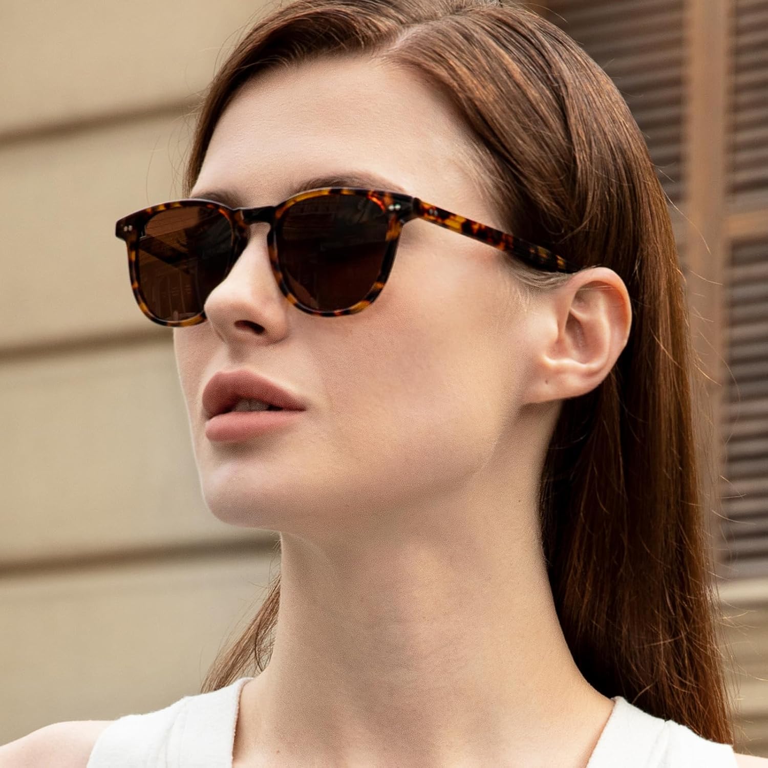 CARFIA Retro Polarized Sunglasses for Women Small and Medium Face UV Protection, Handcrafted Acetate Frame Sunnies CA5285 - Image 3