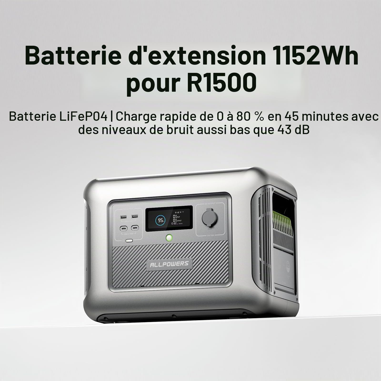 ALLPOWERS B1000 Station électrique Portable 1152Wh, Batterie LFP