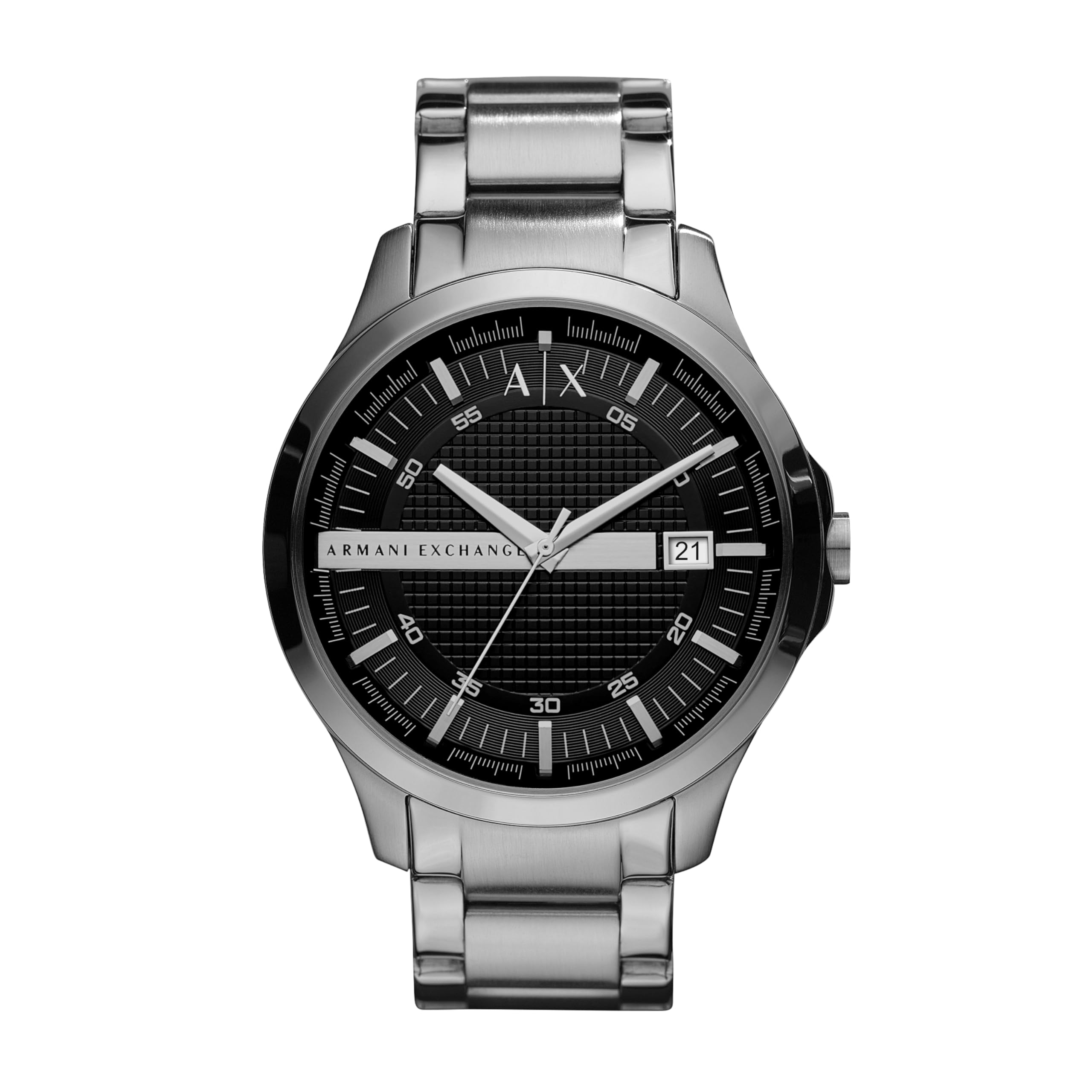 A｜X ARMANI EXCHANGEA|X Armani Exchange Men's Watch with Three-Hand Analog Display and Date Window, Watch for Men with Stainless Steel or Leather Band