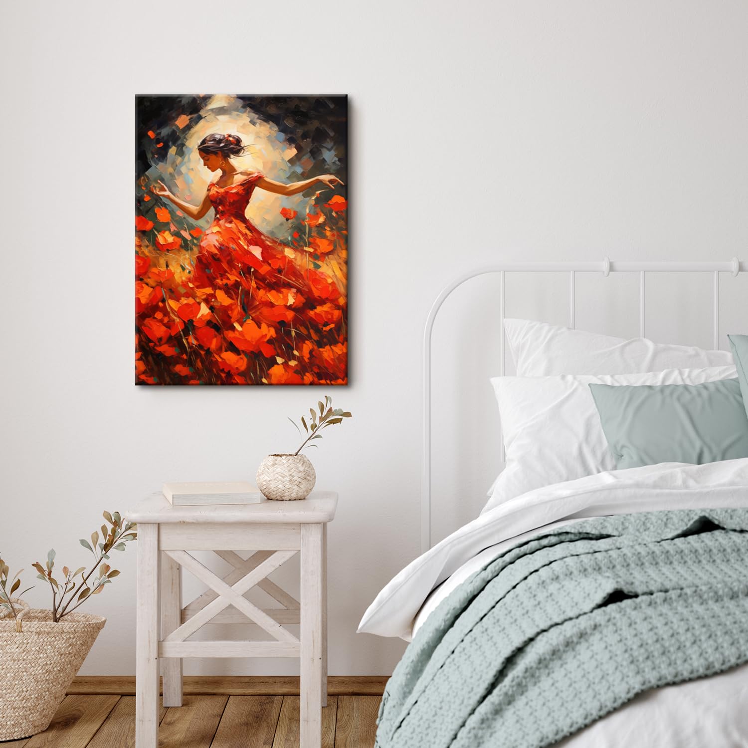 エルテ　ERTE フラワードレス　シルクスクリーン 女性のダンス アート Amazon.com: Artery8 Salsa Street Dance Colourful Dancing Painting