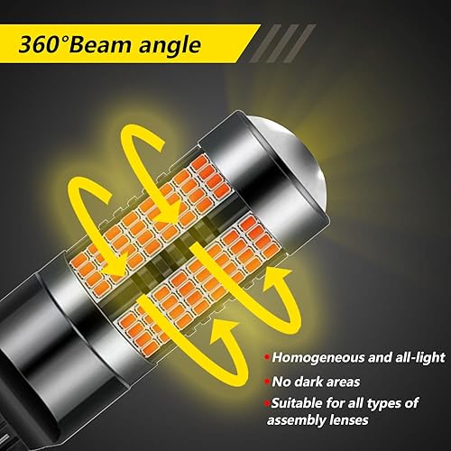 Miniatura 5 de Miytsya 2 bombillas LED 3157 rojas para luces de freno luces traseras más brillantes 3056 3156 3057 4157 bombillas LED de repuesto rojo brillante