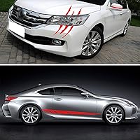 Vista 2 de 6 calcomanías de vinilo para el lado del cuerpo del automóvil, calcomanías para puerta lateral de carreras con espejo retrovisor, calcomanías