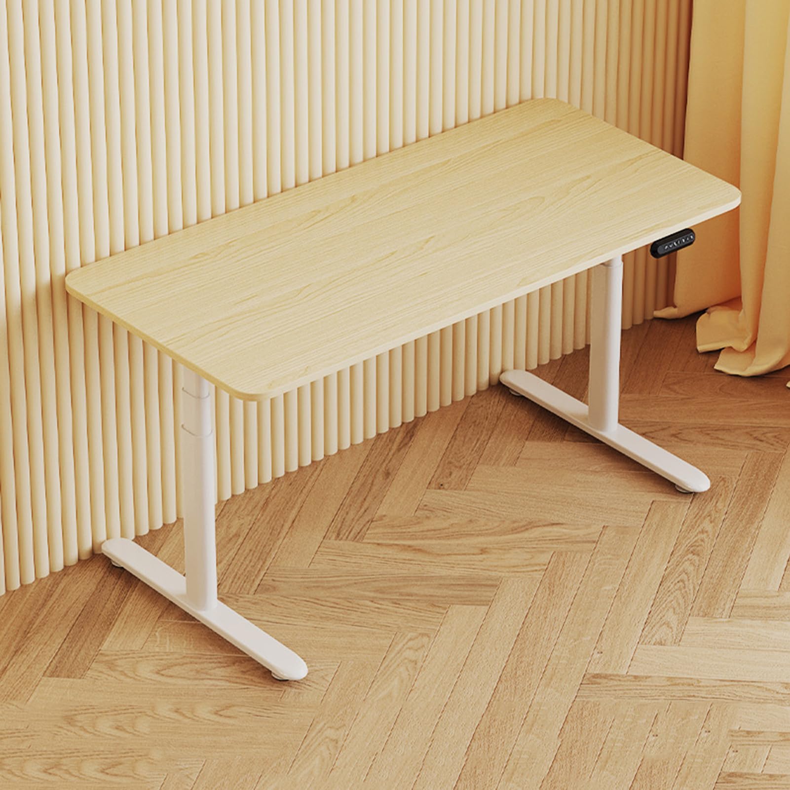 MYUYEE Standing Desk, Adjustable Computer Desk Sit-Stand Monitor Riser Desktop Lift With 4 Memory Function, 60-125Cm Height (C-140X60Cm)