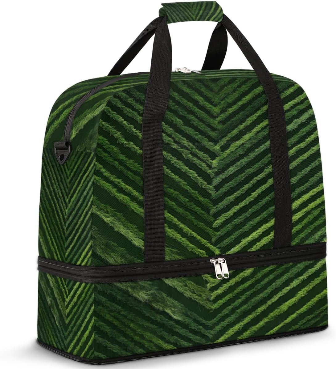 QsirBC Plant Funny Design Gym Bag for Women Duffle Tote with Shoes Compartment Men Weekender Duffel for Dance Travel Sports Swimming Overnight