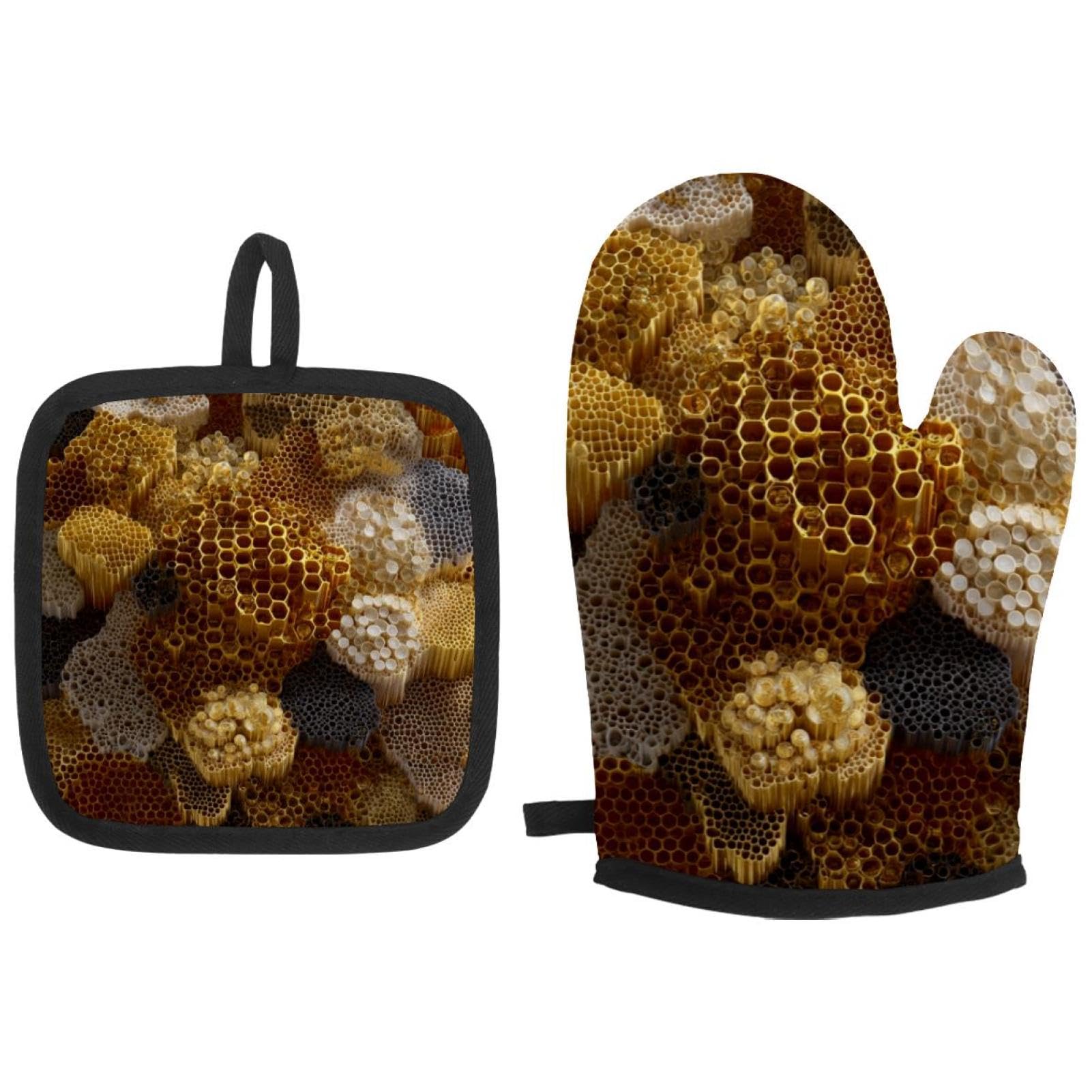 Gants de cuisine en nid d'abeille haut de gamme résistants à la chaleur pour chefs