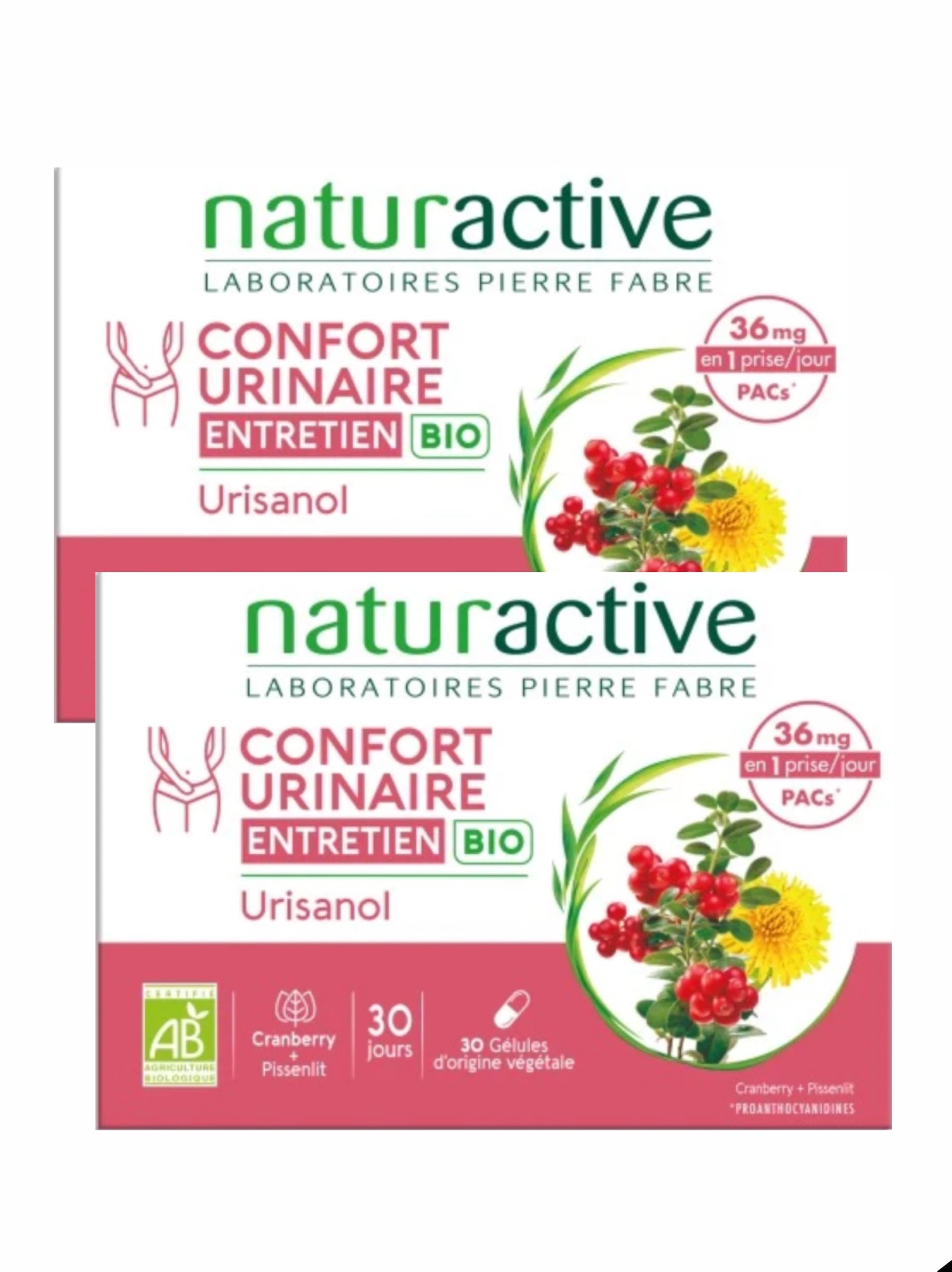 Naturactive Urisanol Cranberry Lot de 2 x 30 Gélules