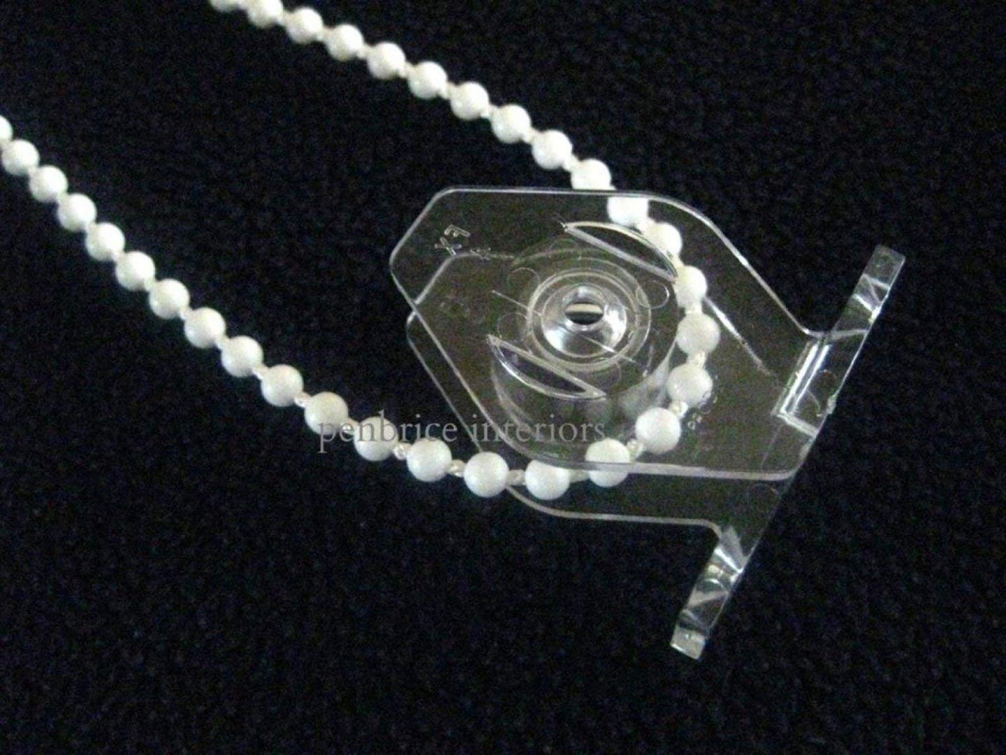 Clear blind cord guide Two part child safety clip for beaded roller cord chains