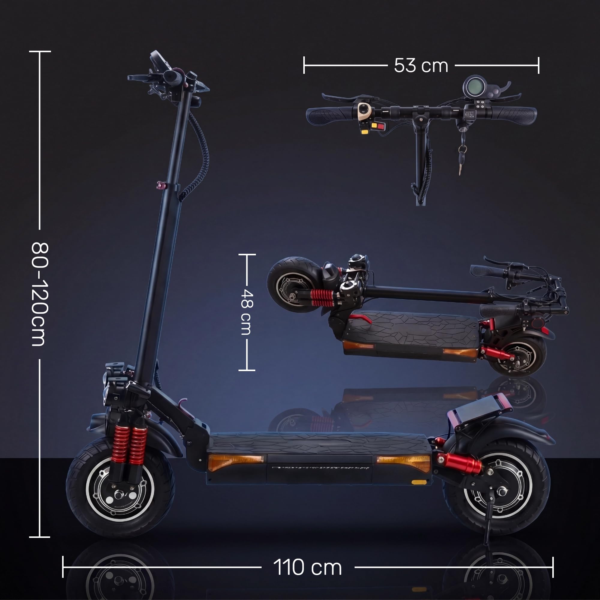 MX1 Pro Trottinette Électrique Adultes Double Moteur 70Km Autonomie