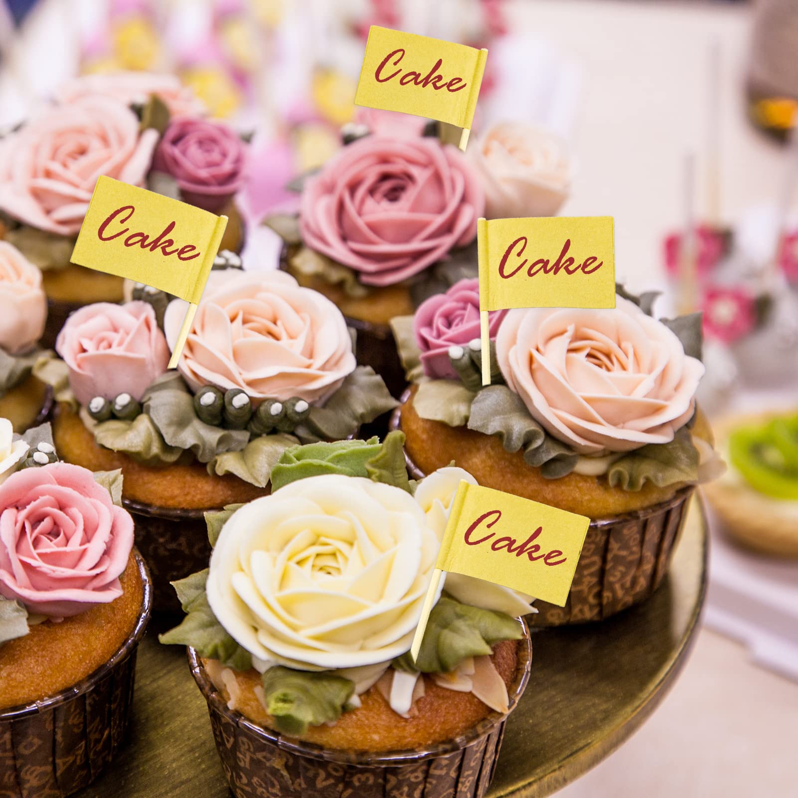 Vuoto Stuzzicadenti Bandiere di Kraft Carta Bandiera Cocktail Cupcake Stuzzicadenti Frutta Bastoncini per Cupcake Topper Festa Torta Forniture Alimentari (200)
