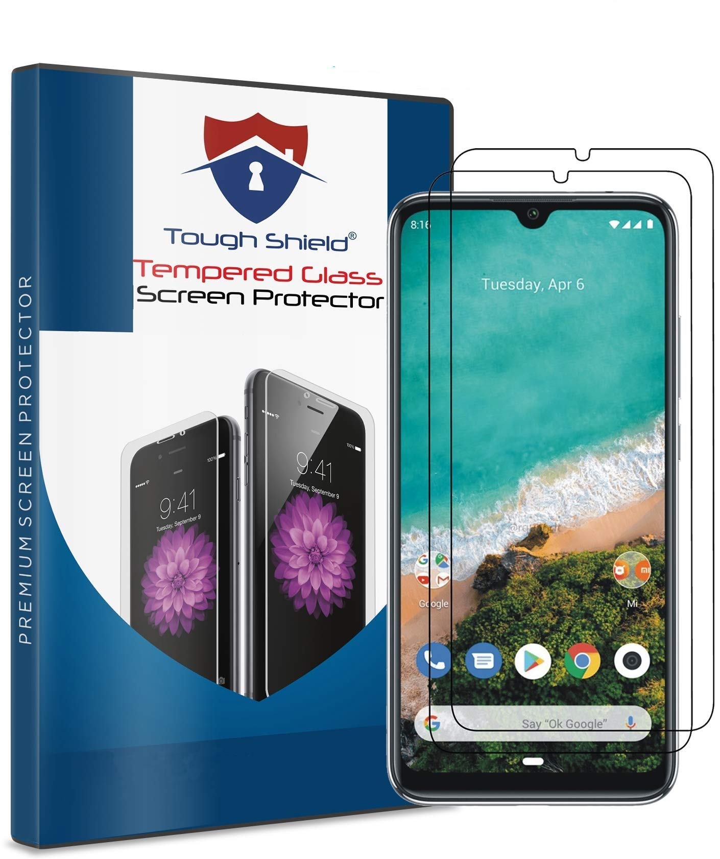 TOUGH SHIELD® 0.3 mm 9H Flexible,Gorilla Guard,Tempered Glass,Screen Protector,Premium Screen Protector,Case Friendly, Screen Guard for Xiaomi Mi A3 (Pack of 2) (B07WNJKD6V) Amazon Price History, Amazon Price Tracker