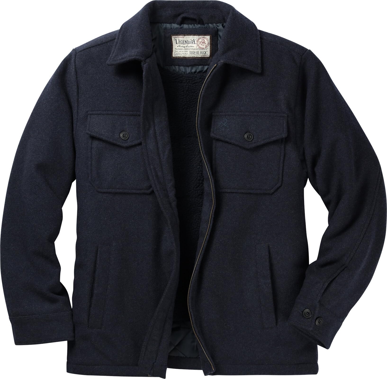 Legendary Whitetails Men's Outdoorsman Sherpa Lined Wool CoatJacket