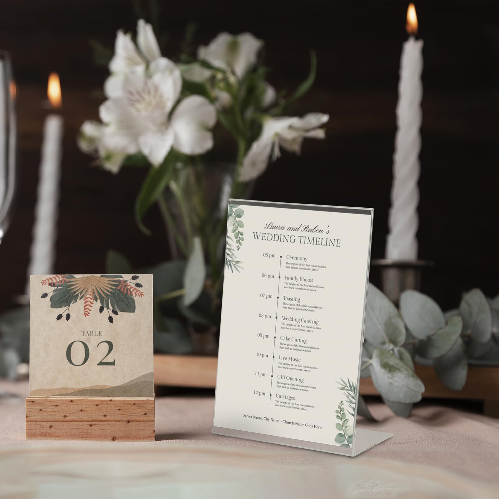 Set de 12 Soportes Acrilico de Sobremesa - Soporte para Letreros, Porta Menus, Porta Poster y Expositor de Carteles de Metacrilato - Transparente Vertical para Oficina (10X15 cm - x12)