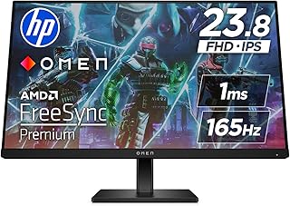 HP ゲーミングモニター OMEN 24 23.8インチ フルHD 165Hz 1ms IPSパネル 非光沢 HDMI 2.0 DisplayPort 1.4 AMD FreeSync ピボット・高さ・角度調整 ブルーライトカット (型番:780F0AA-AAAA)