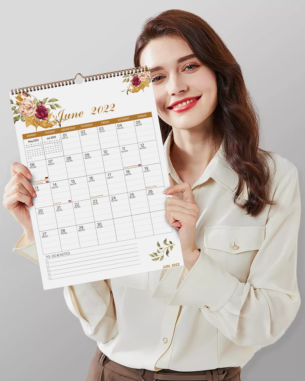 Calendar 2021 2022 2023, 18 Monthly Wall Calendar with Thick Paper