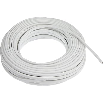 Electraline H03VVH2-F Cable PVC White 2 x 0.75 mm 20 m for Lamps and Lights