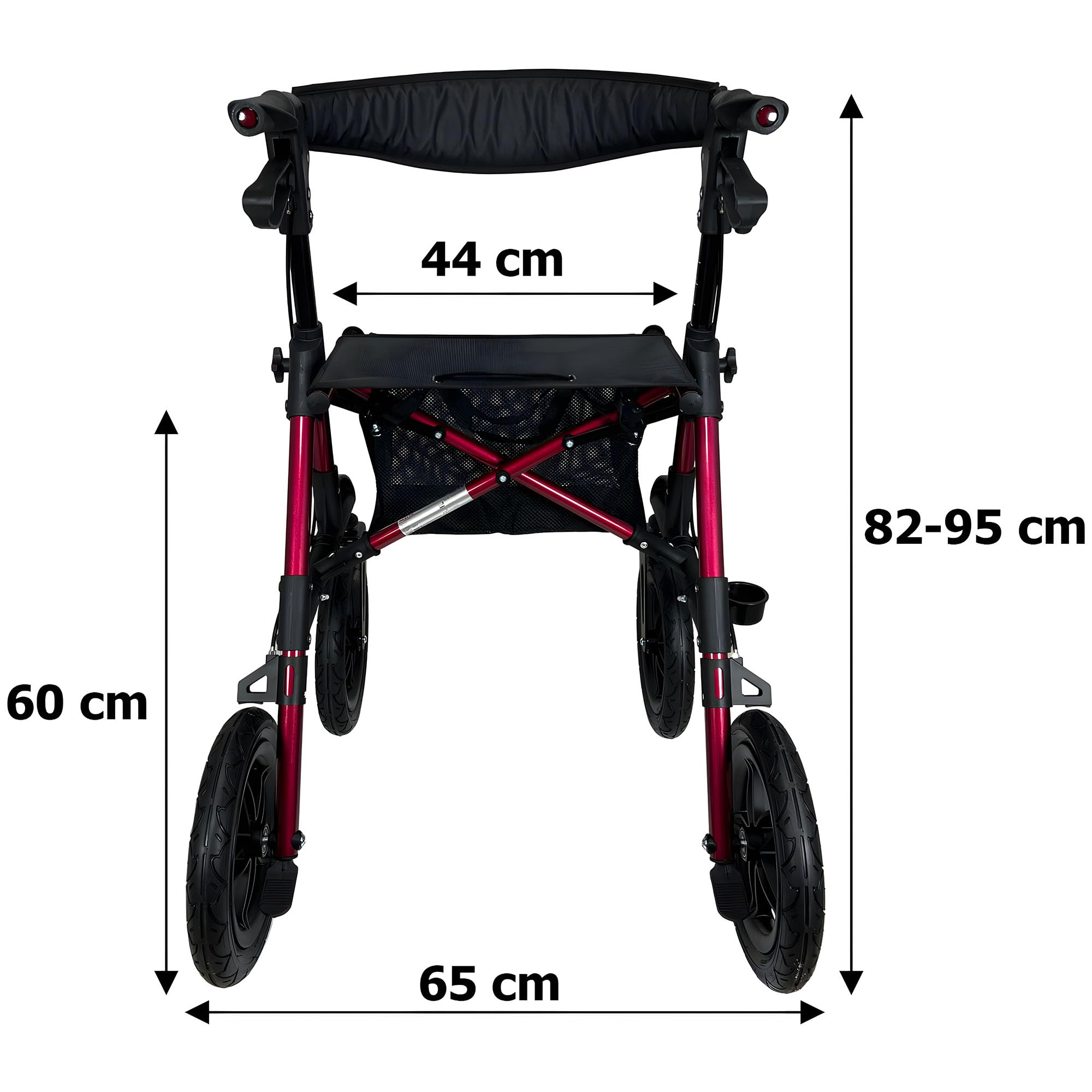 Deambulatore in Alluminio Crosser con ruote Grandi e porta bastone, perfetto per terreni e attività all'aperto