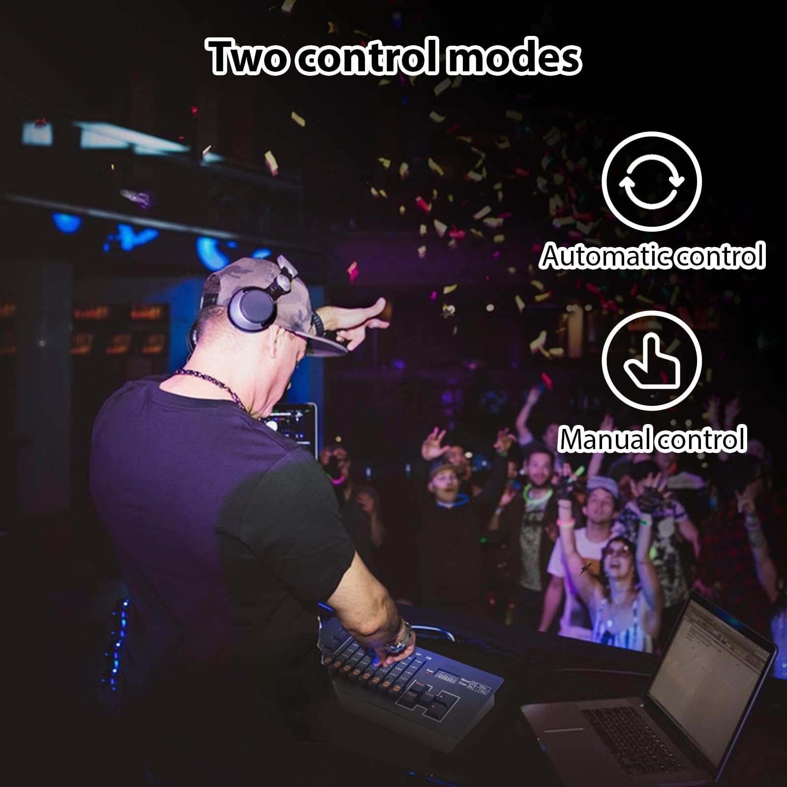Consolle Luminosa,Controller 512 Controller luci da palco DJ a 40 canali per luci DJ Spettacoli di luci per Feste Discoteca Controller luci da Pub Pannello Console con Memoria di spegni