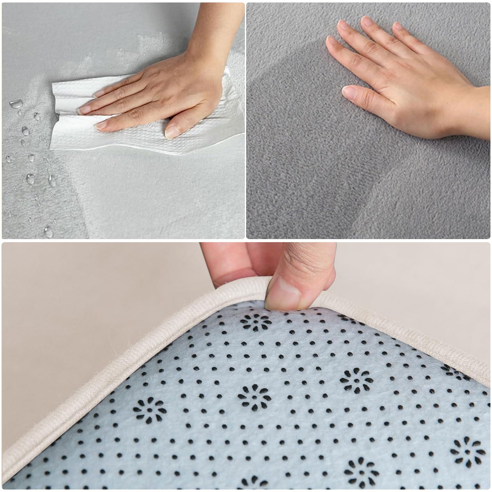 Tapis d'eveil Bebe, 2cm épaissi Tapis de Jeux Bebe 120 x 160 cm Crème Antidérapant, Lavable en Machine, Pliable Tapis d'éveil et de Jeux, Tapis Sol Bebe de Jeu pour Parc
