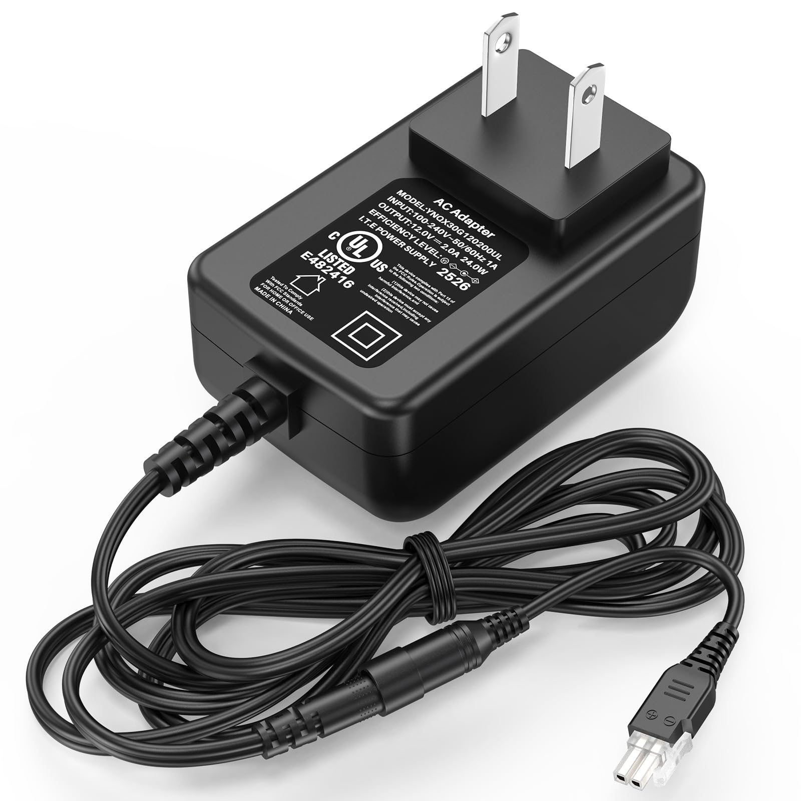 Photo 1 of 12V 24W Charger Replacement Compatible with Single Motor Standing Desk, Power Cord AC Adapter Fit for Adjustable Desk Standing Desk Motor Power Supply Charging Cable Plug