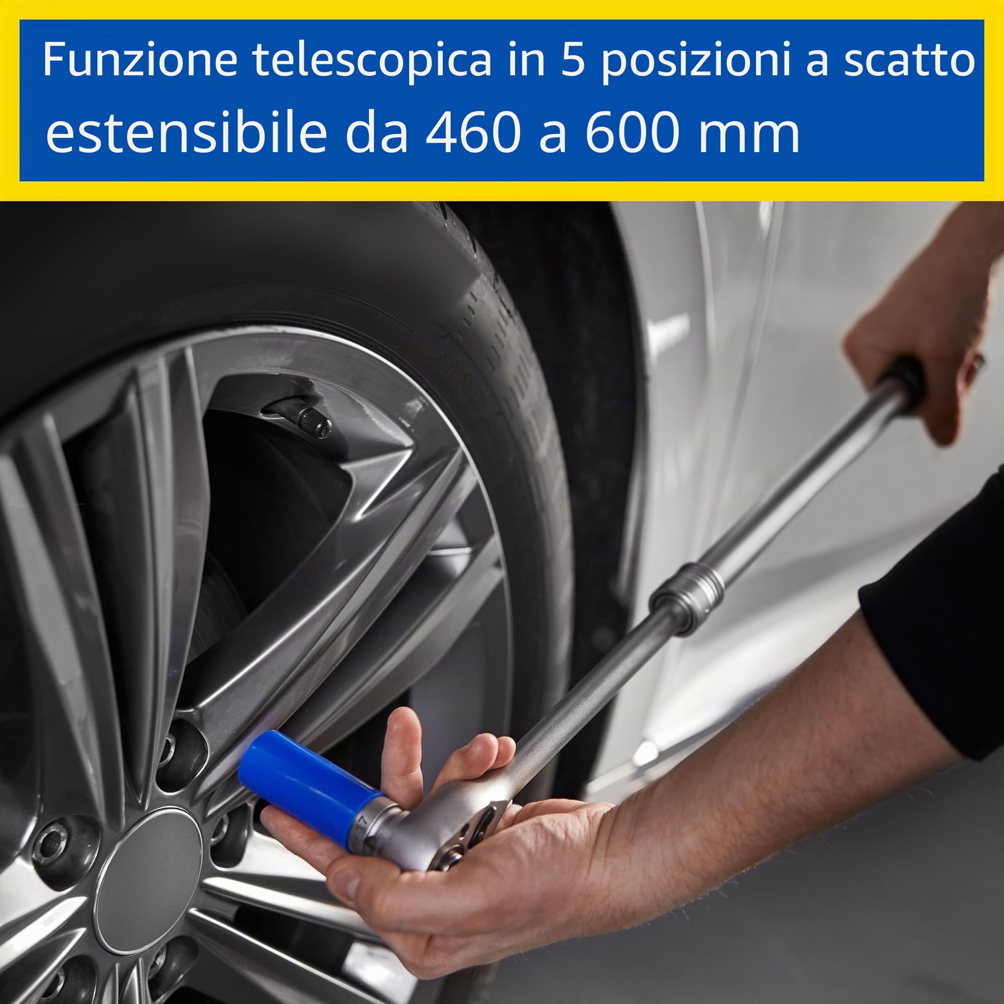 Goodyear Set di 6 chiavi dinamometriche + cricchetto reversibile + set di 3 chiavi a bussola + prolunga, scatola nera