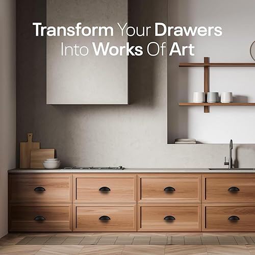 Miniatura 5 de Manijas negras para gabinete, tiradores de cajón de media luna para armarios de cocina, cajones y armarios, tiradores y manijas de tocador de 3