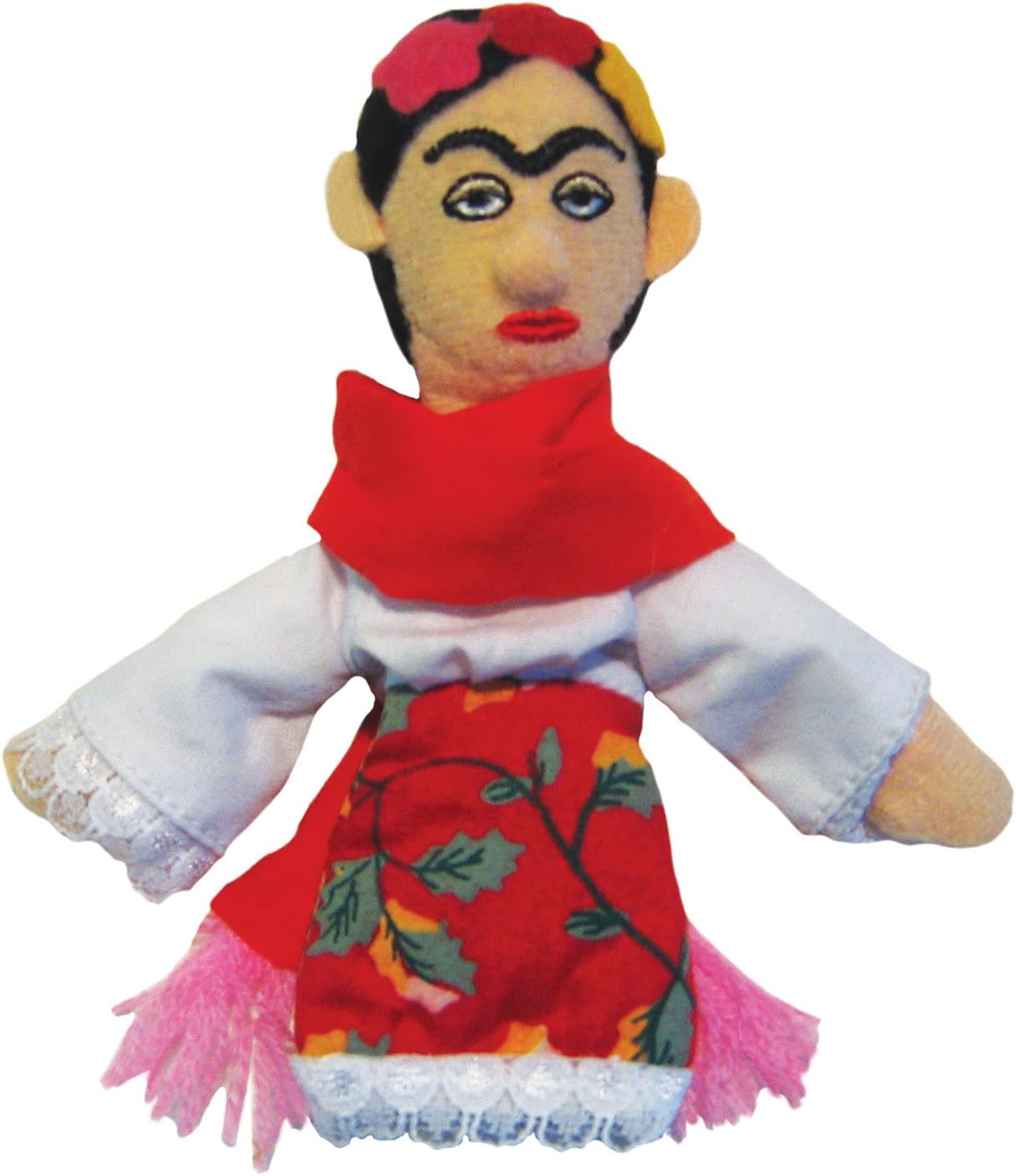 The Unemployed Philosophers Guild Frida Kahlo Magnetic Personality - Plush Finger Puppet and Refrigerator Magnet, Approx 4" Tall