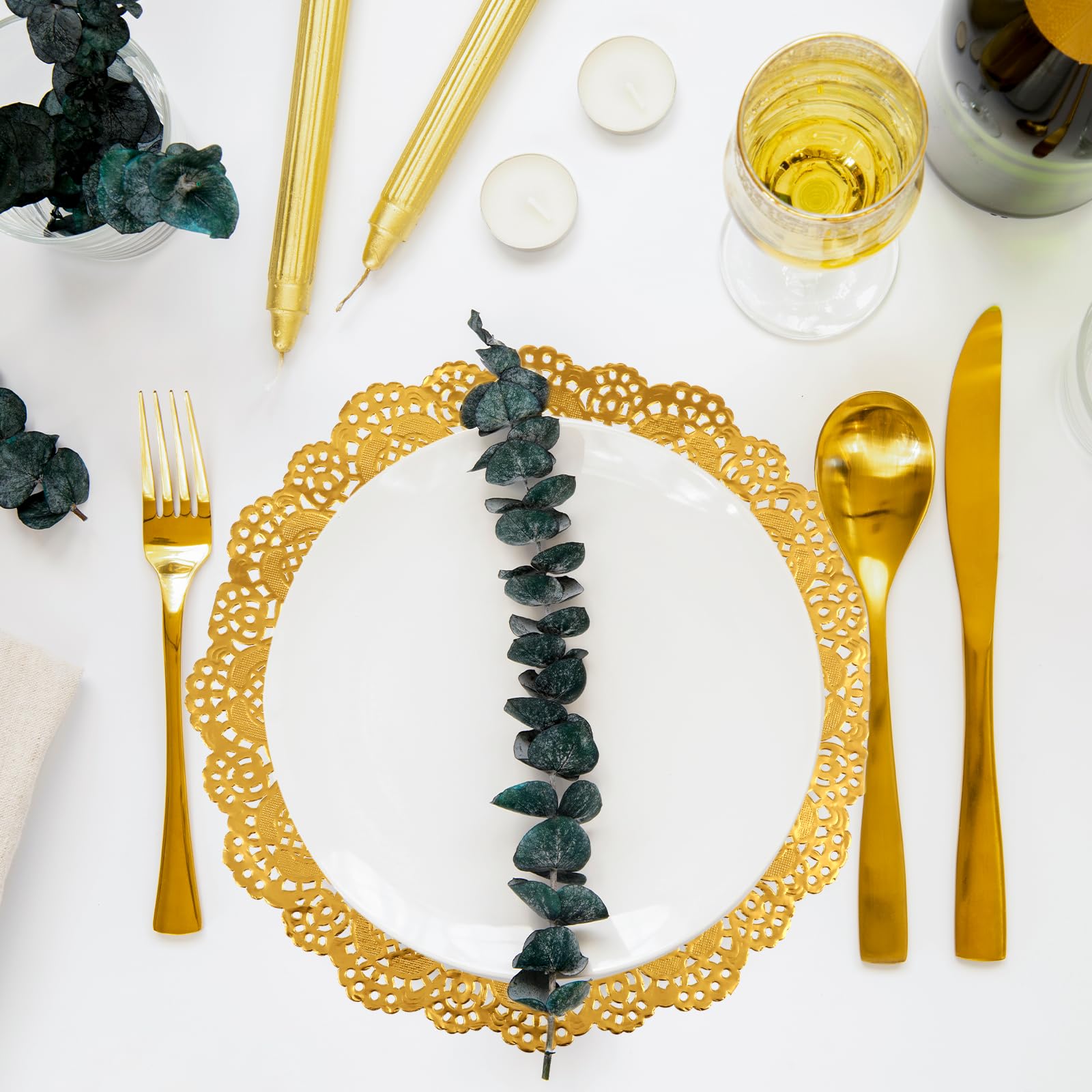 Centrini Di Carta Dorati Usa E Getta - 100 Pezzi Rotondi Per Torte E Decorazioni - Foto 14