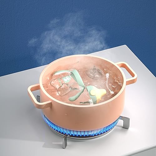 Miniatura 7 de Piifur Tritan - Vaso para beber con tapa de almacenamiento para 6 a 18 meses, a prueba de fugas, vaso con popote con peso con asa para bebé, 8 onzas