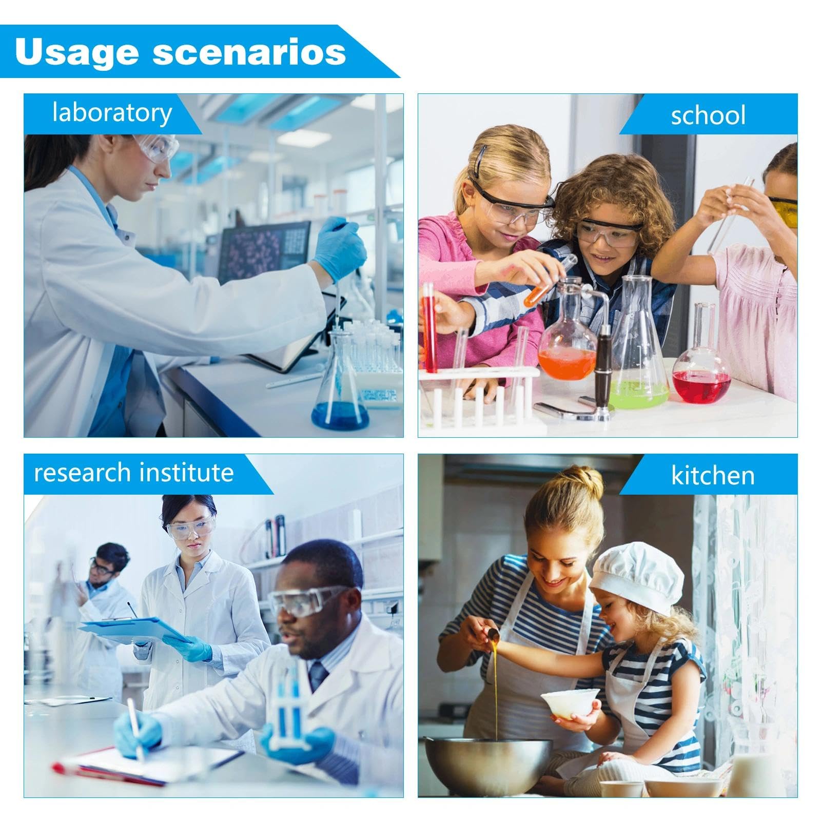 Zestaw szklanych zlewek 100 ml 50 ml 25 ml 10 ml 5 ml, 5 szklanych zlewek miarowych z borokrzemianu szkła do laboratorium, klasy i użytku domowego