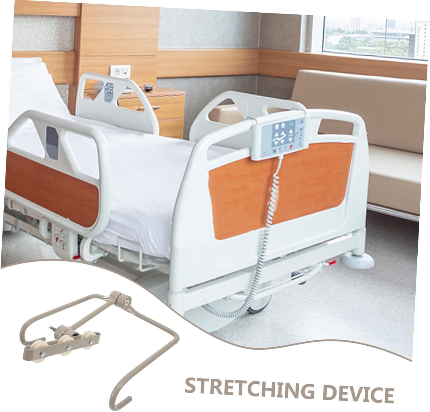 Traction Tool for Leg and Cervical Traction Compact Bedside Traction Device Fixation Frame for Posture