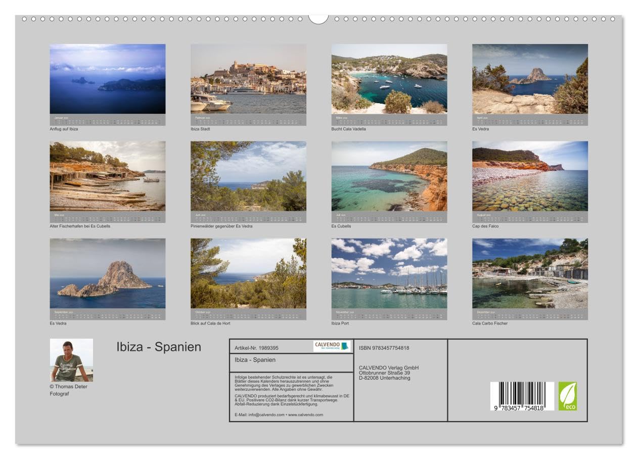 Ibiza - Spanien (hochwertiger Premium Wandkalender 2026 DIN A2 quer), Kunstdruck in Hochglanz: Nicht nur eine Partyinsel! (CALVENDO Orte)