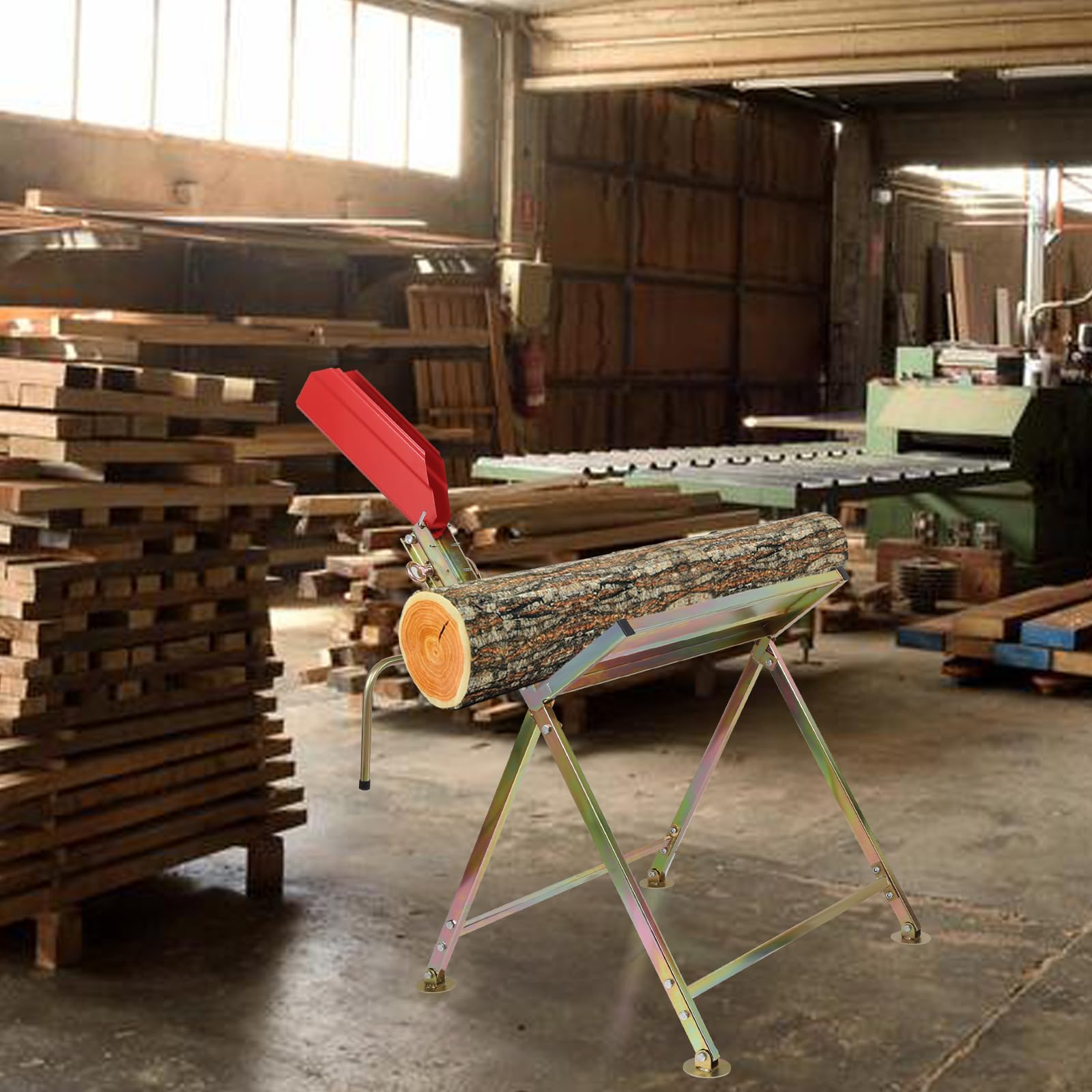 Chevalet de sciage avec support de tronçonneuse - Charge maximale : 150 kg - Scie précise du bois de chauffage - Pliable et peu encombrant - 81 x 72 x 78,5 cm