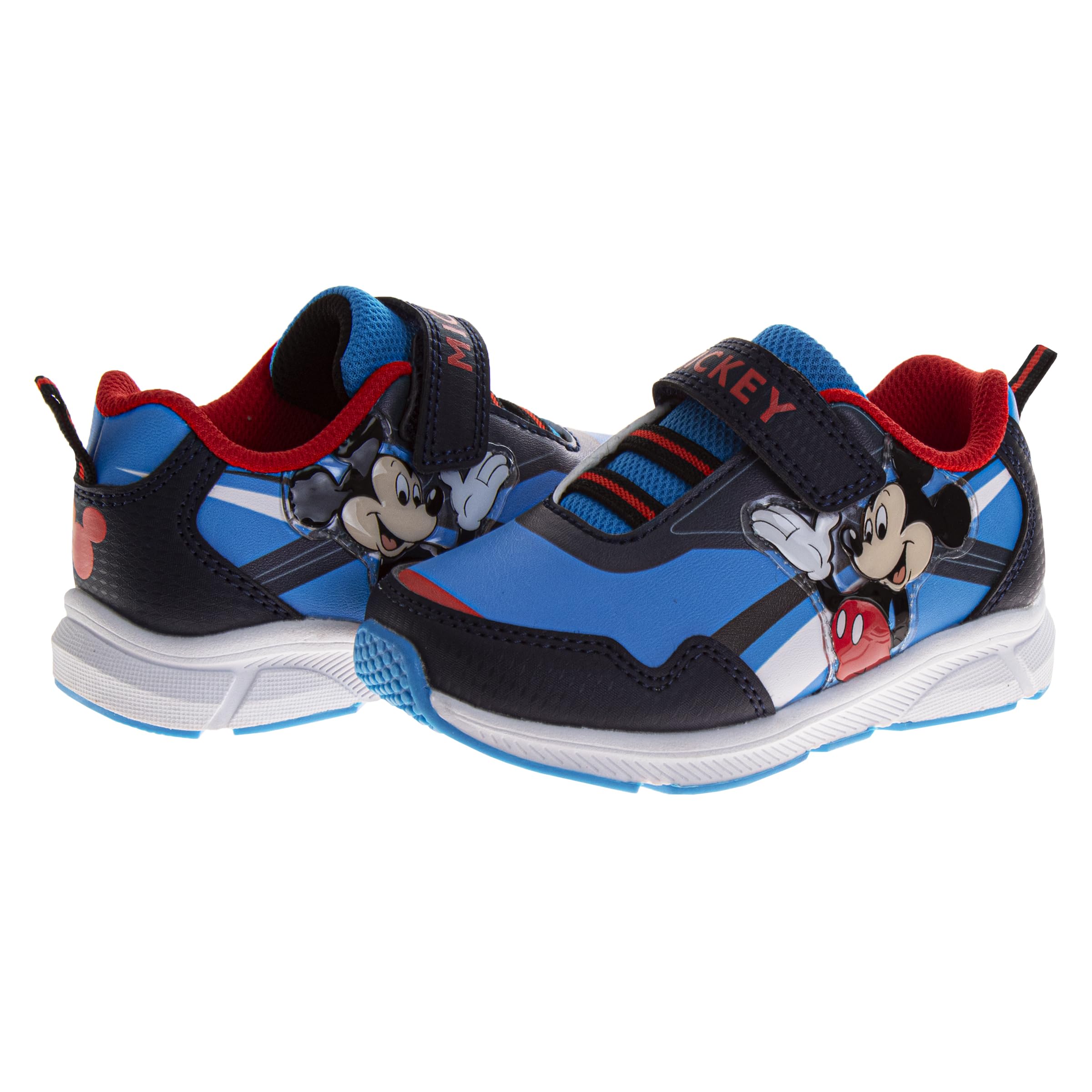 Josmo Scarpe da ginnastica unisex per bambini a Topolino, scarpe da ginnastica senza lacci per bambini