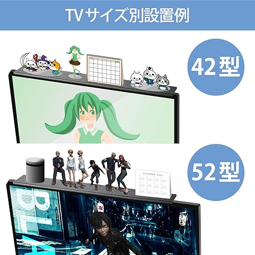 Miniatura 5 de ELECOM TV y monitor estante superior, sostiene altavoces, dispositivos de transmisión, consolas de juegos, decoración del hogar, instalación fácil