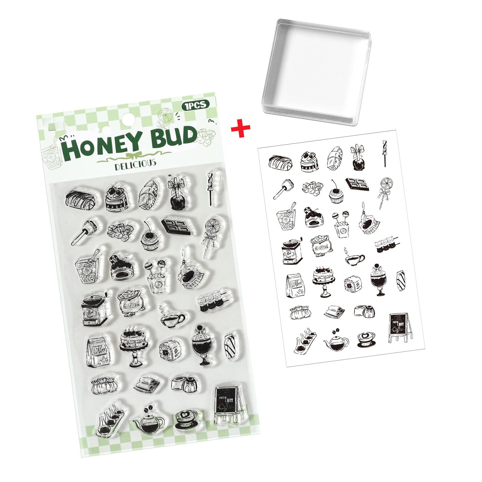 Journal Stamper Set with Anti Slip Grip Acrylic Handle for Journal Diary Planner Album Scrapbooking and Paper Craft Scrapbooking Postage