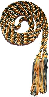 Graduation Honor Cord Two-Color Braided Grad Days(Gold Green)