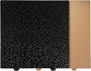 3D Printer Build Plate 310x310mm, Double Sided Smoothly Frosted PET PEI Build Plate with Sandpaper, 3D Printer Bed Plate Replacement, 3D Printer Accessories, (Steel Plate)